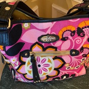 Spartina 449 Pink Floral Sirena Print Large Purse